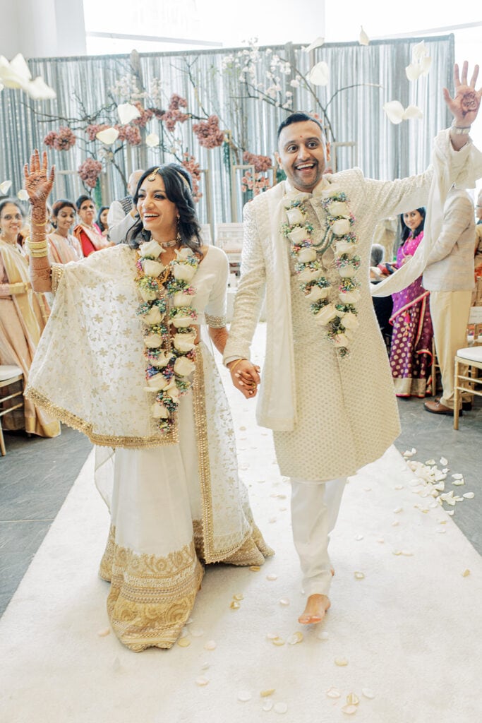 just married at capitol one hall  Indian wedding ceremony at Capital One Hall. L Hewitt Photography